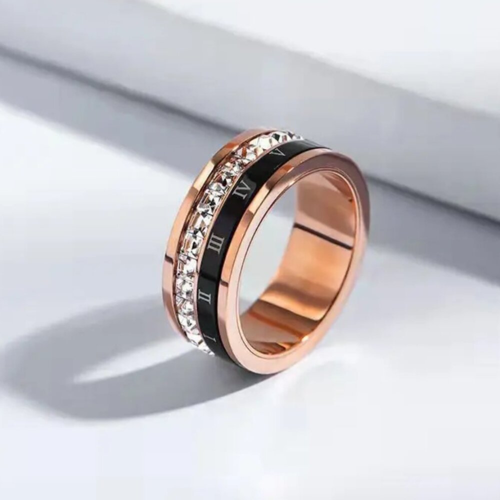 Spinning stainless steel ring
